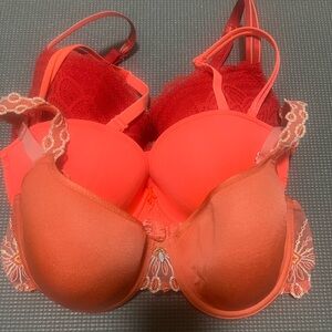 CHANTELLE (2),MARIE JO L”AVENTURE (1) Elegant Red /Orange /Lace Bras